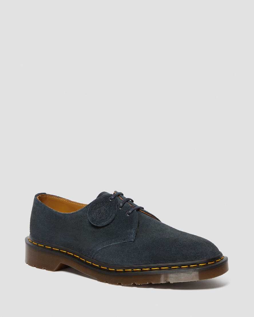 Dr. Martens 1461 Made In England Suede Kadın Bağcıklı Ayakkabı - Ayakkabı Indigo |IBPKJ9528|